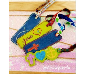 Stickserie ITH - Christliche Motive Lesezeichen Anhänger